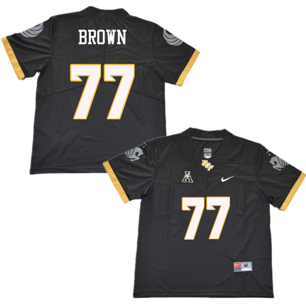 Men #77 Jake Brown UCF Knights College Football Jerseys Sale-Black